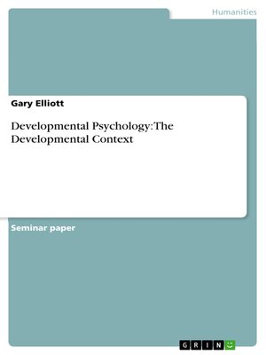 cover image of Developmental Psychology